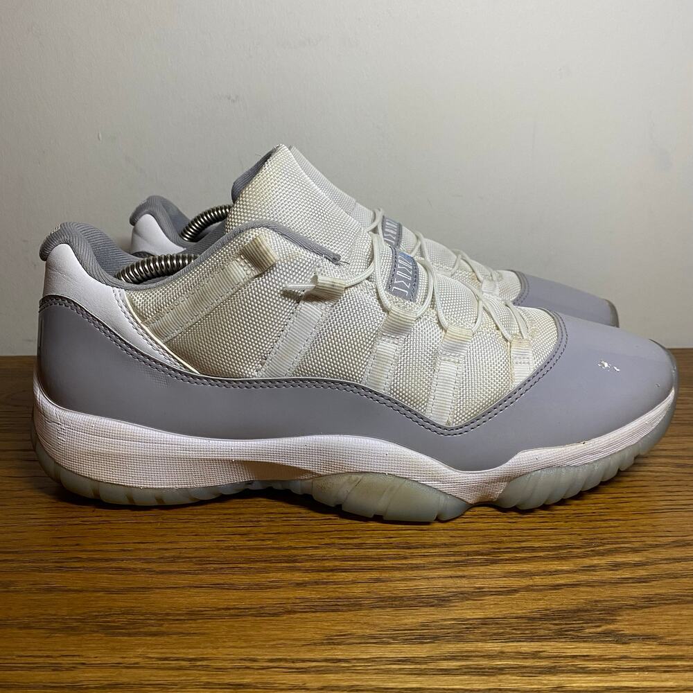 Air Jordan 11 Retro Low Cement Grey Cool Gray Patent Sneakers Mens 10 AV2187-140